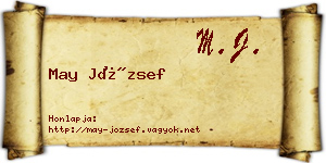 May József névjegykártya