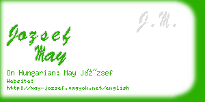 jozsef may business card